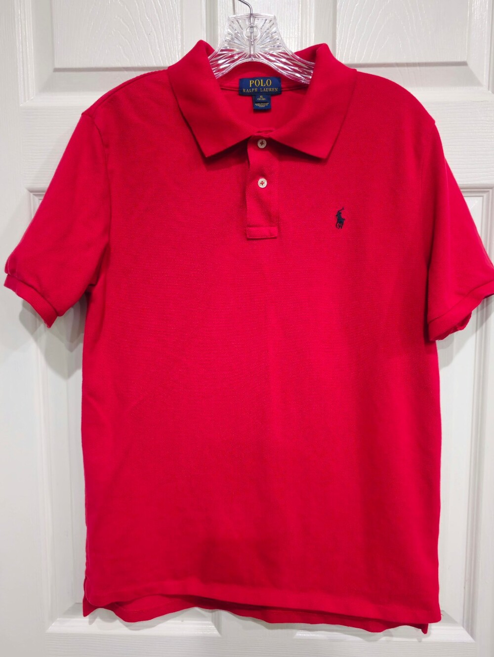 Polo by Ralph Lauren Kids Red Short Sleeve Polo with Navy Pony